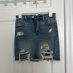 american eagle jean skirt